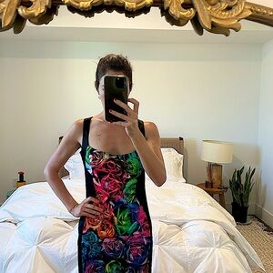 Just Cavalli size 42 sheath dress, fun floral pattern.